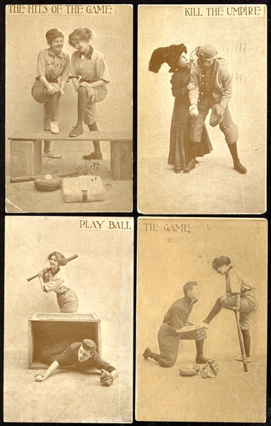 1910 Roth & Langley PC 798-10 Baseball Postcards
