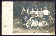 Early 1900's RPPC Baseball Team & Batboy