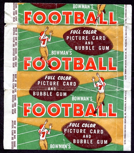 1954 Bowman Football Wrapper