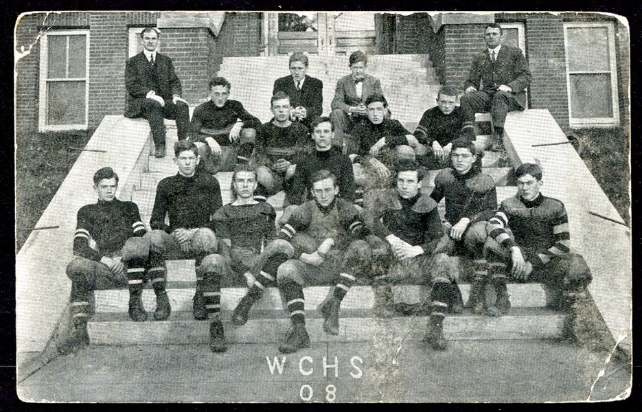 1908 WCHS Football Postcard