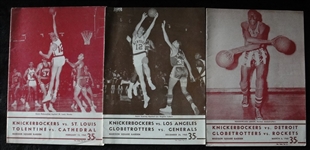 1960 N Y Knicks Programs w/Globetrotters & Meadowlark Lemon