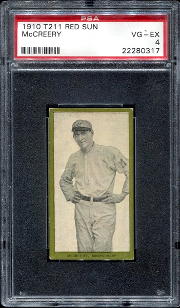 T211 Red Sun McCreery Montgomery PSA 4 Highest Graded!