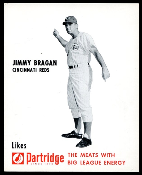 1968 Partridge Meats Jimmy Bragan SP
