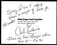 Carl Erskine Autographed Envelope