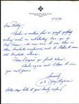 Johnny Logan Signed Milwaukee Athletic Club Letterhead