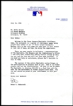 Peter Uberroth Signed MLB Letterhead