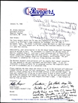 Brooks Robinson & Bobby Bragan Signed Texas Rangers Letterhead