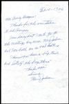Travis Jackson Signed Note to Bobby Bragan