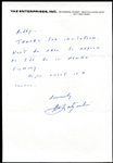 Carl Yastrzemski Signed Business Letterhead