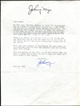 Johnny Mize Signed Letterhead