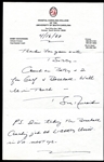 Bobby Richardson Signed Note
