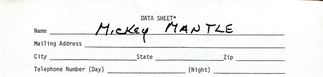 Mickey Mantle Printed & Signed Auto's