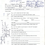 Sandy Koufax Signed Data Sheet