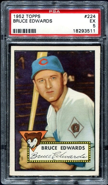 1952 Topps #224 Bruce Edwards PSA 5