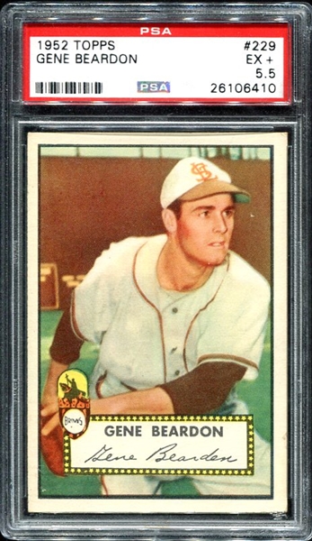 1952 Topps #229 Gene Beardon PSA 5.5
