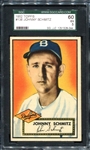1952 Topps #136 Johnny Schmitz SGC 60