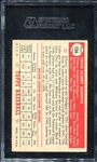1952 Topps #136 Johnny Schmitz SGC 60