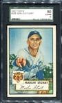 1952 Topps #208 Marlin Stuart SGC 80