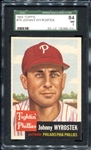 1953 Topps #79 Johnny Wyrostek SGC 84