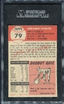 1953 Topps #79 Johnny Wyrostek SGC 84