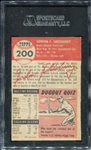 1953 Topps #200 Gordon Goldsberry SGC 84