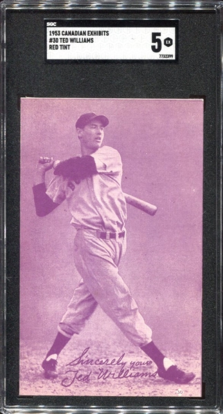 1953 Canadian Exhibits Ted Williams SGC 5