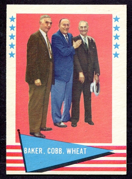 1961 Fleer Baseball Greats #1 Baker Cobb Wheat Unmarked NRMT!
