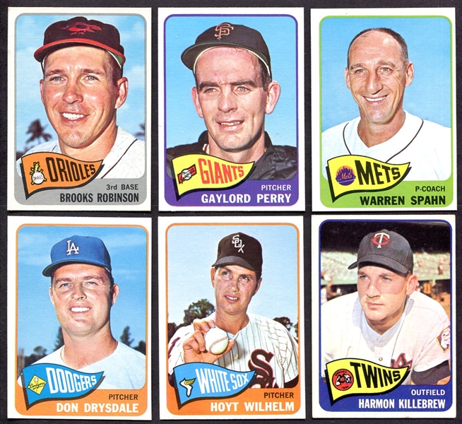 1965 Topps Lot of 6 HOFers