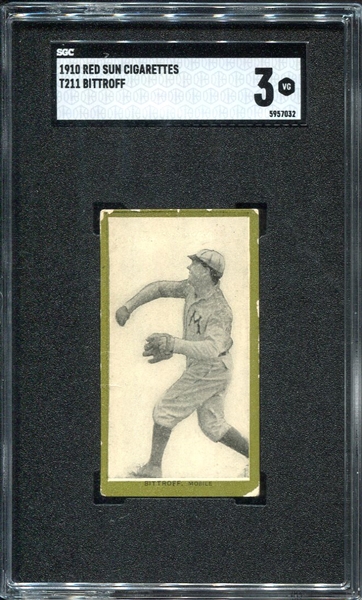 T211 Bittroff Mobile SGC 3 Highest Graded