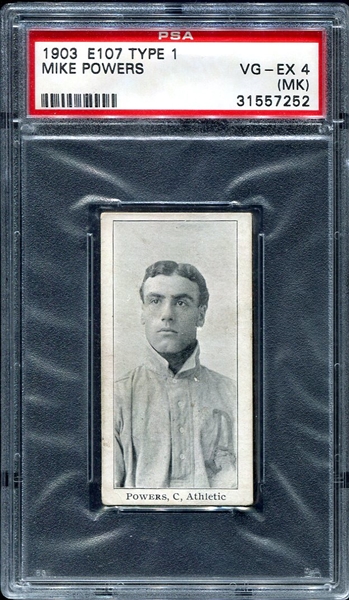 E107 Mike Powers Philadelphia PSA 4MK