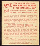 1955 Red Man #19NL Duke Snider with Tab Exmt