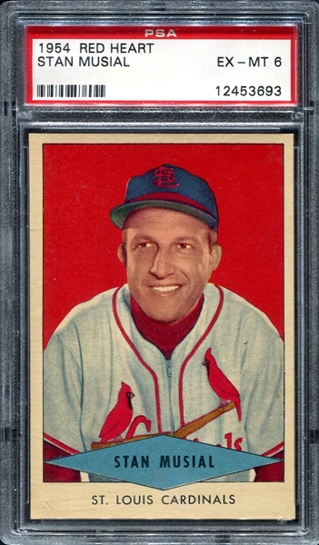 1954 Red Heart Stan Musial PSA 6