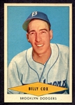 1954 Red Heart Billy Cox Exmt