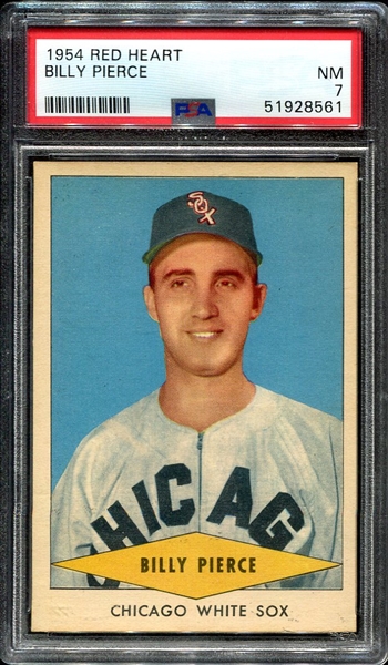 1954 Red Heart Billy Pierce PSA 7