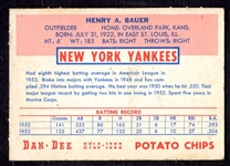 1954 Dan-Dee Hank Bauer New York Yankees Exmt