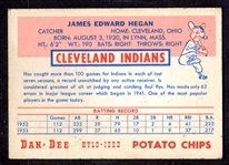 1954 Dan-Dee Jim Hegan Cleveland Indians EX