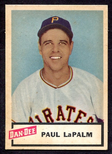 1954 Dan-Dee Paul LaPalm Pittsburgh Pirates EX