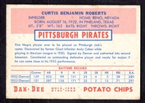 1954 Dan-Dee Curtis Roberts Pittsburgh Pirates Ex