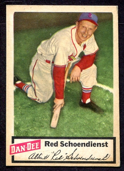 1954 Dan-Dee Red Schoendienst St. Louis Cardinals