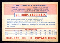 1954 Dan-Dee Red Schoendienst St. Louis Cardinals