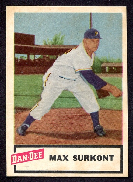 1954 Dan-Dee Max Surkont Pittsburgh Pirates EX+