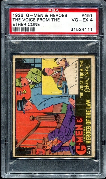 1936 G-Men #451 The Voice From the Ether Cone PSA 4