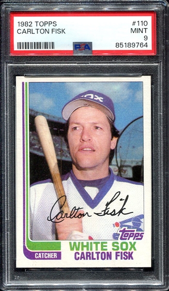 1982 Topps #110 Carlton Fisk PSA 9