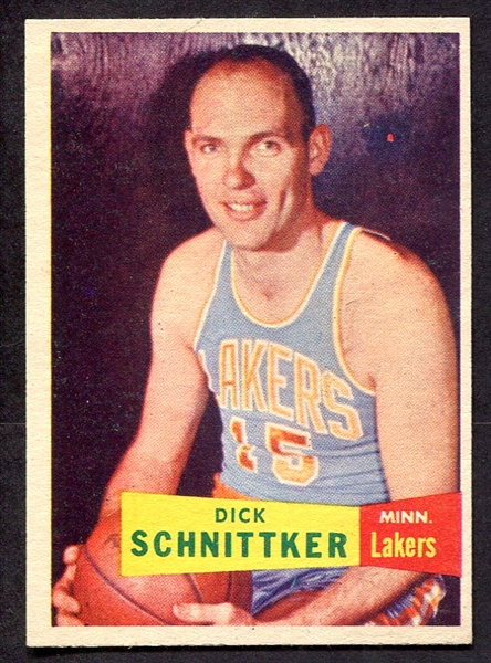 1957 Topps Basketball #80 Dick Schnittker 