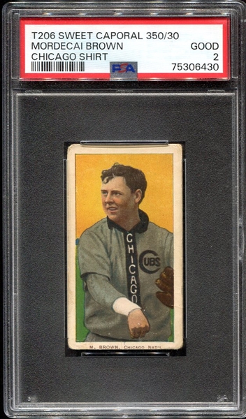 T206 Brown Chicago PSA 2