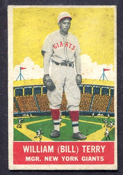 1933 DeLong Bill Terry New York Giants