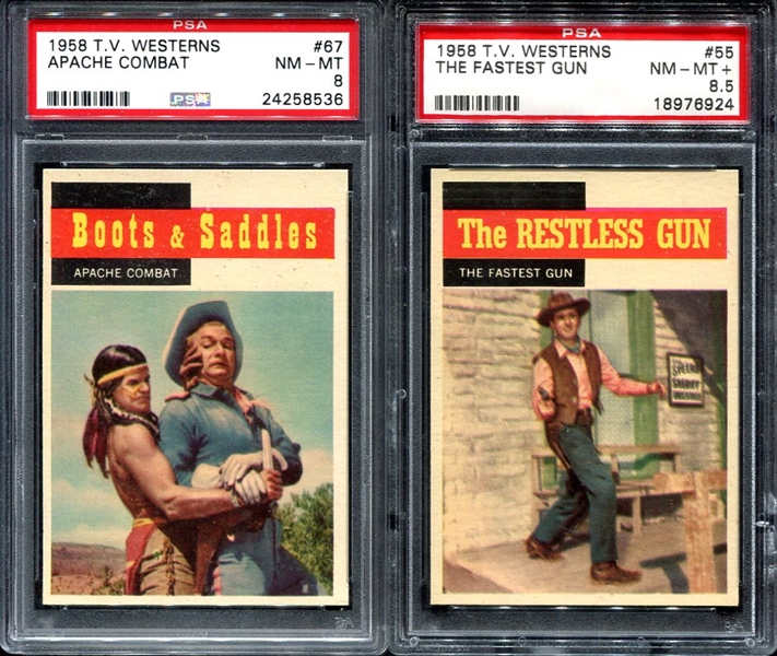 1958 Topps T.V. Westerns PSA 8 & 8.5