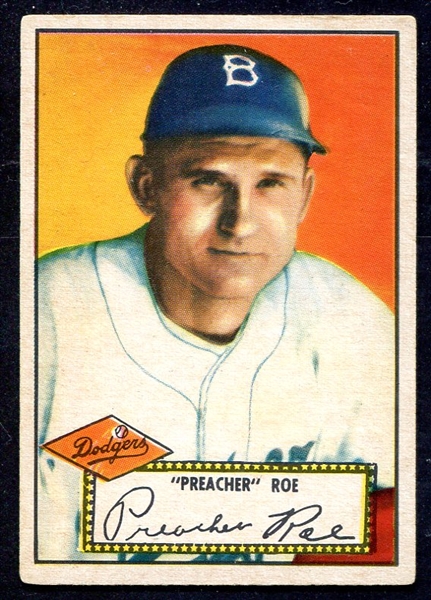 1952 Topps #66 Preacher Roe Red Back