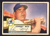 1952 Topps #129 Johnny Mize New York Yankees