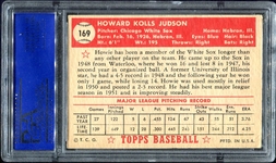 1952 Topps #169 Howie Judson PSA 5